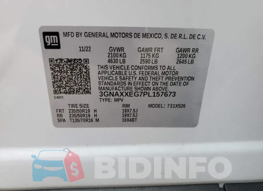 3GNAXXEG7PL157673 Photo# 14