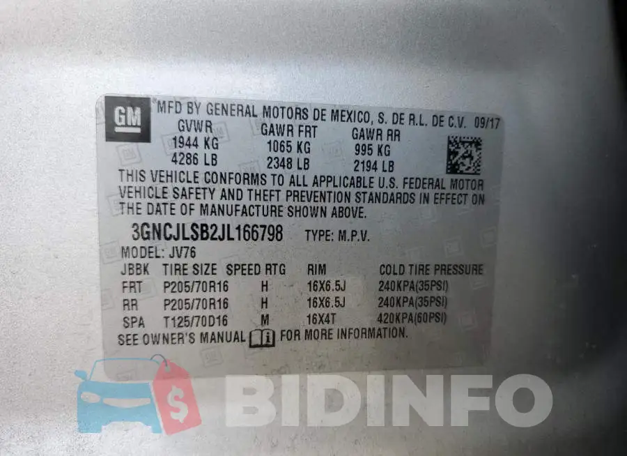 3GNCJLSB2JL166798 Photo# 12
