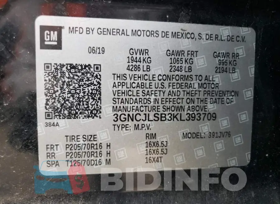 3GNCJLSB3KL393709 Photo# 14
