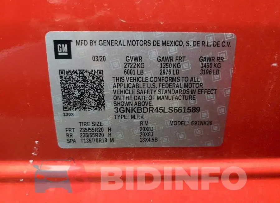 3GNKBDR45LS661589 Photo# 12
