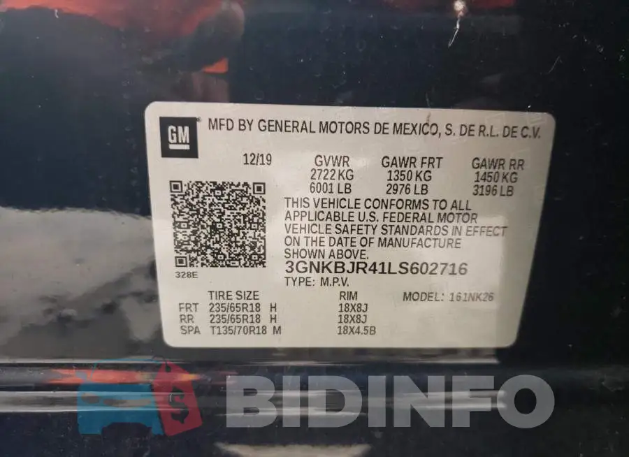 3GNKBJR41LS602716 Photo# 13