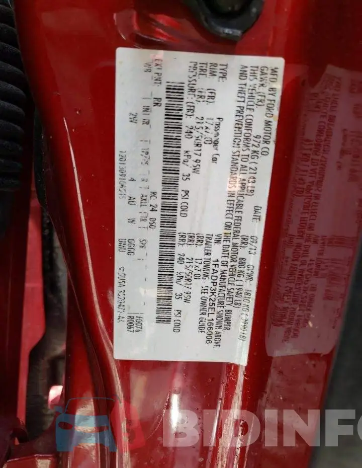 1FADP3K25EL166006 Photo# 13