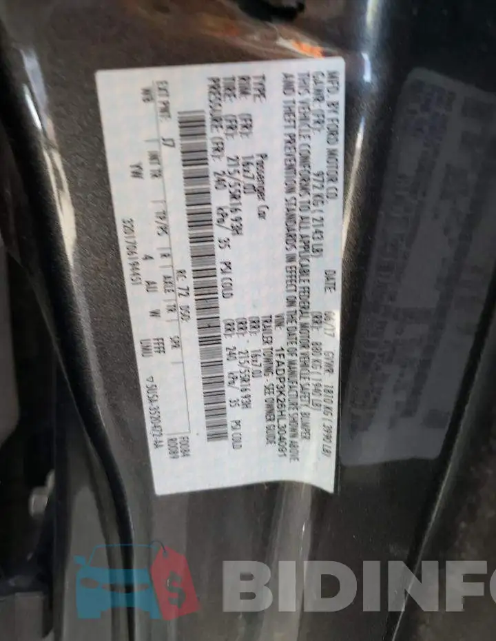 1FADP3K26HL304091 Photo# 12