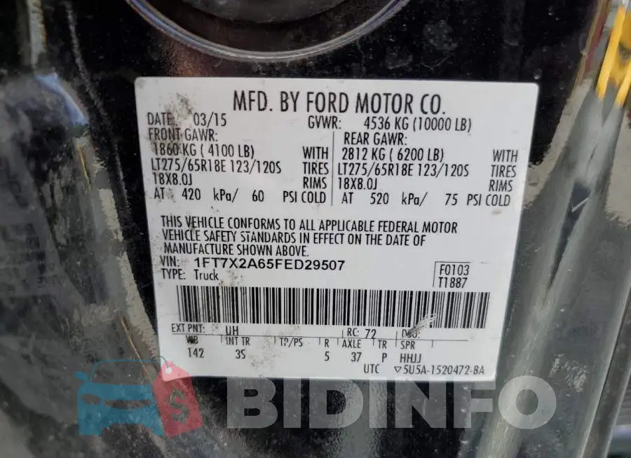 1FT7X2A65FED29507 Photo# 12