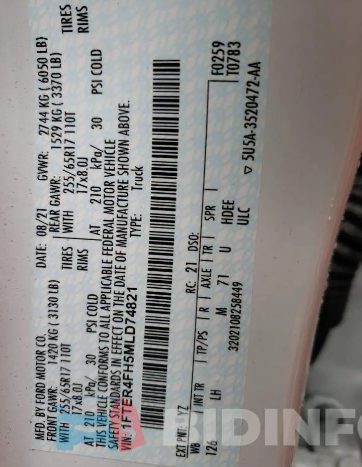 1FTER4FH5MLD74821 Photo# 13
