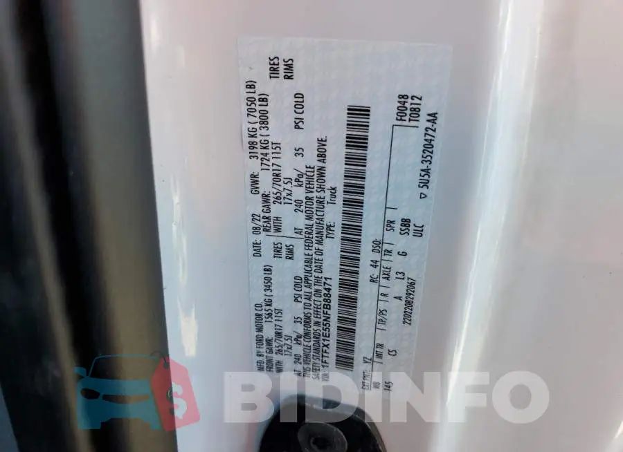 1FTFX1E55NFB88471 Photo# 12