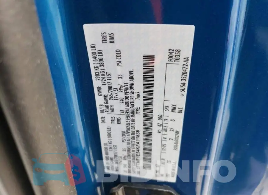 1FTMF1E54KFA11836 Photo# 12
