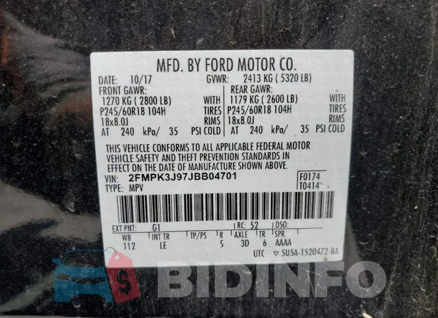 2FMPK3J97JBB04701 Photo# 13