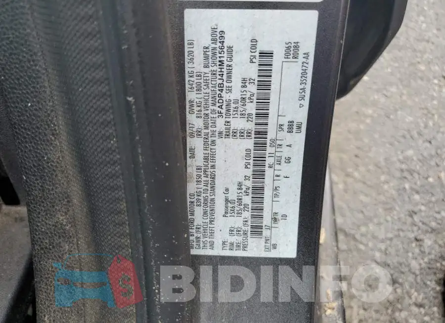 3FADP4BJ4HM156499 Photo# 12