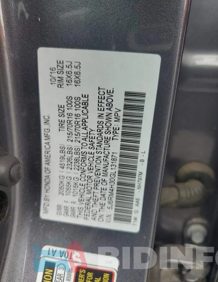 5J6RM4H30GL131871 Photo# 12