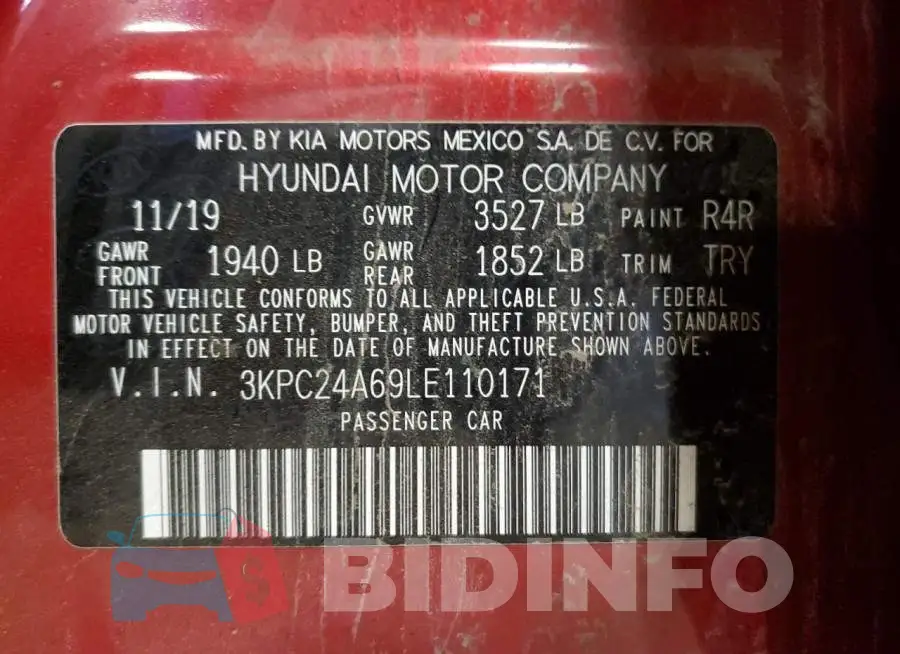 3KPC24A69LE110171 Photo# 13