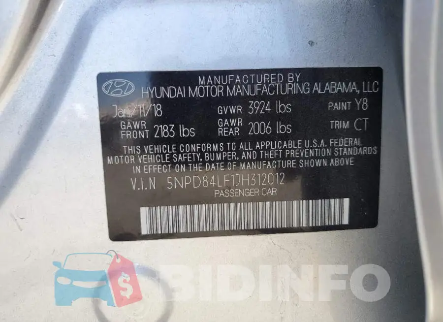 5NPD84LF1JH312012 Photo# 12