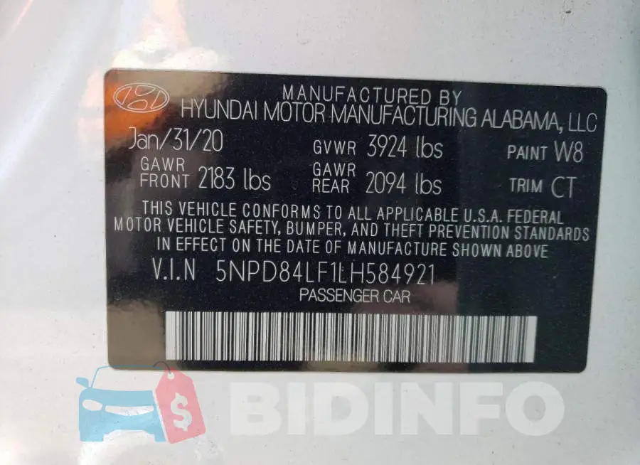 5NPD84LF1LH584921 Photo# 12