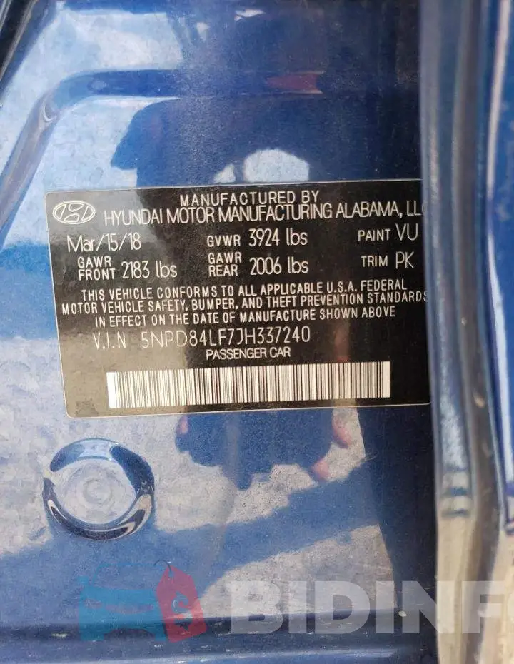 5NPD84LF7JH337240 Photo# 13