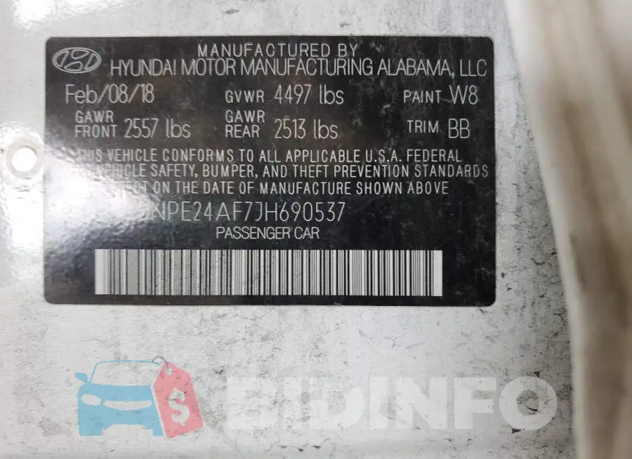 5NPE24AF7JH690537 Photo# 13
