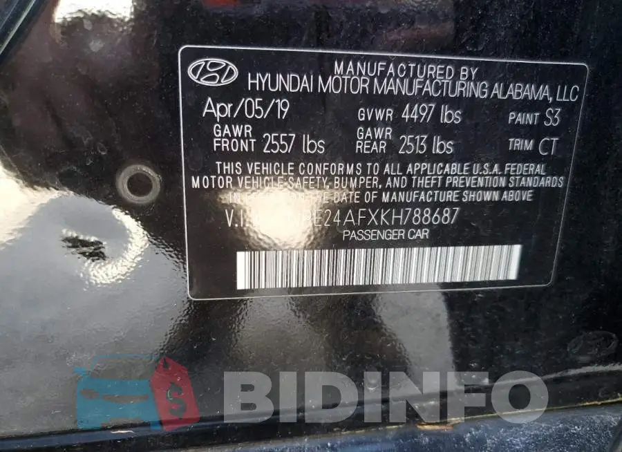 5NPE24AFXKH788687 Photo# 12