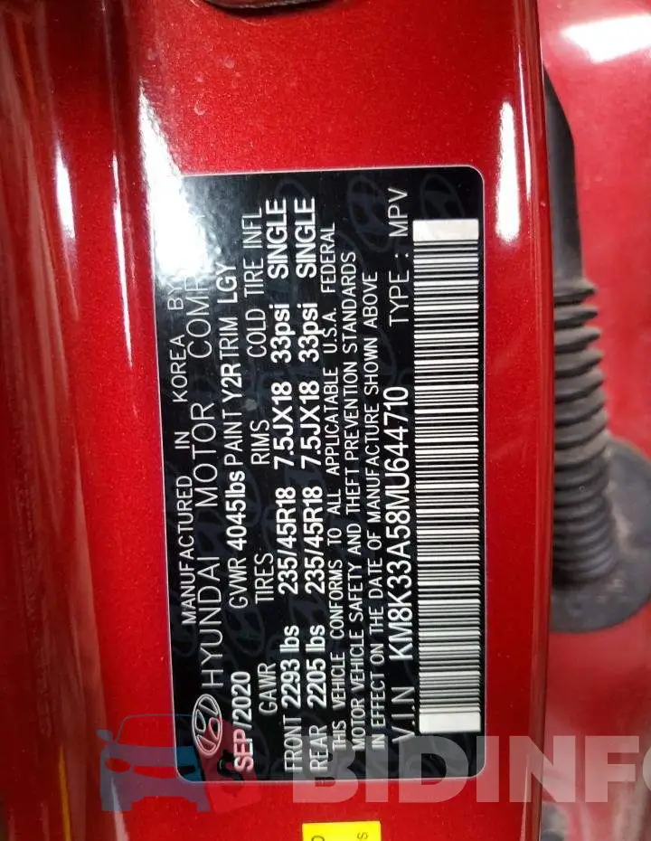 KM8K33A58MU644710 Photo# 12