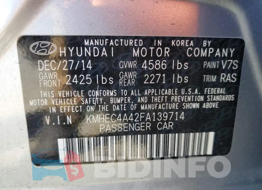 KMHEC4A42FA139714 Photo# 12