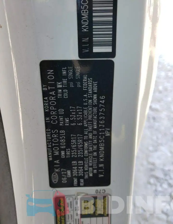 KNDMB5C11J6375746 Photo# 14