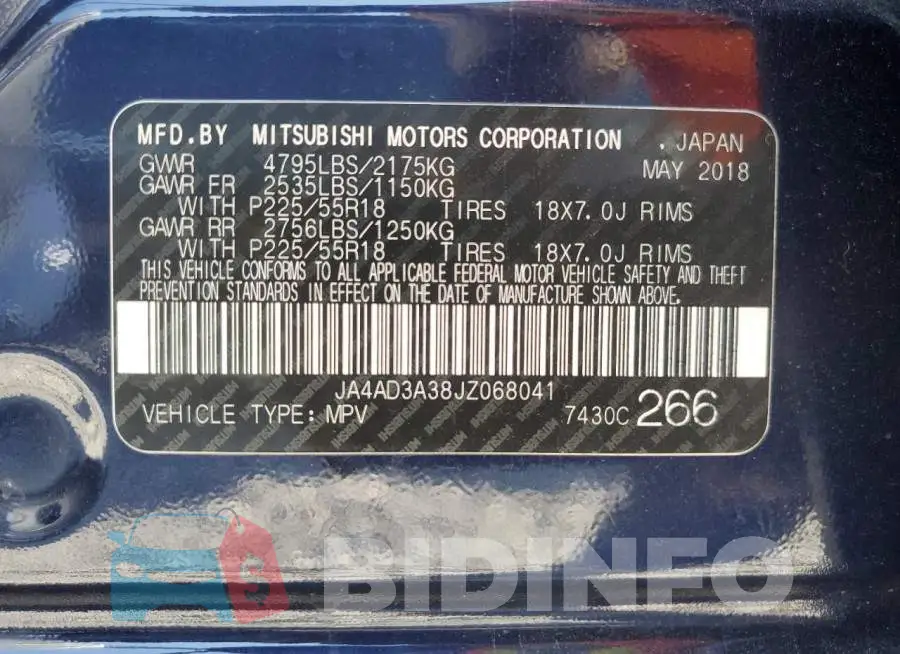 JA4AD3A38JZ068041 Photo# 12
