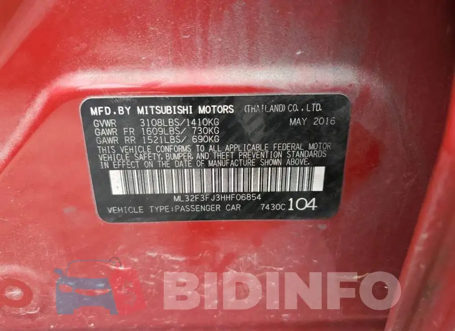 ML32F3FJ3HHF06854 Photo# 12
