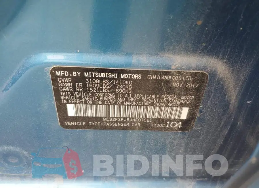 ML32F3FJ6JHF07521 Photo# 12