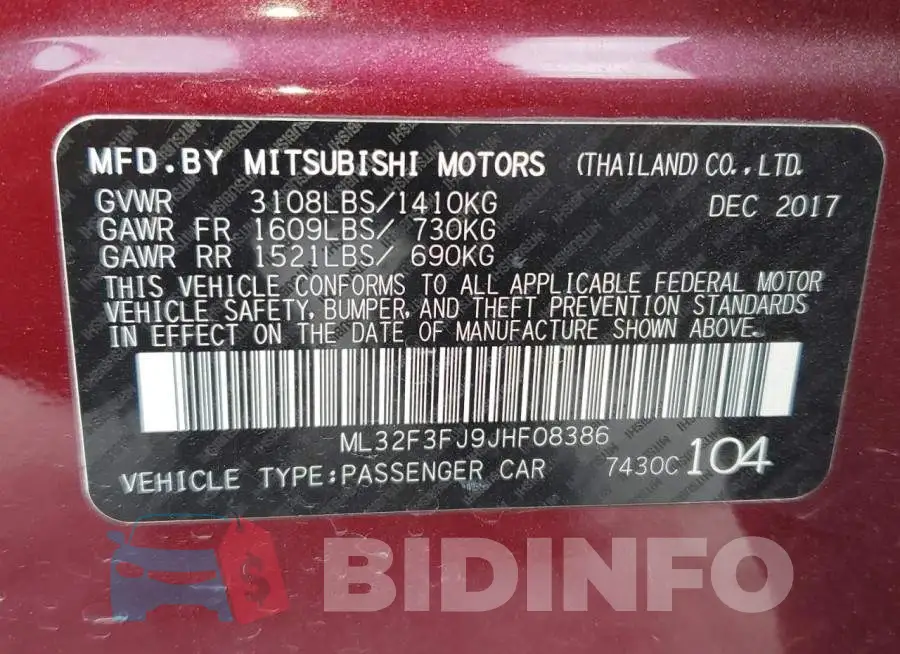 ML32F3FJ9JHF08386 Photo# 12