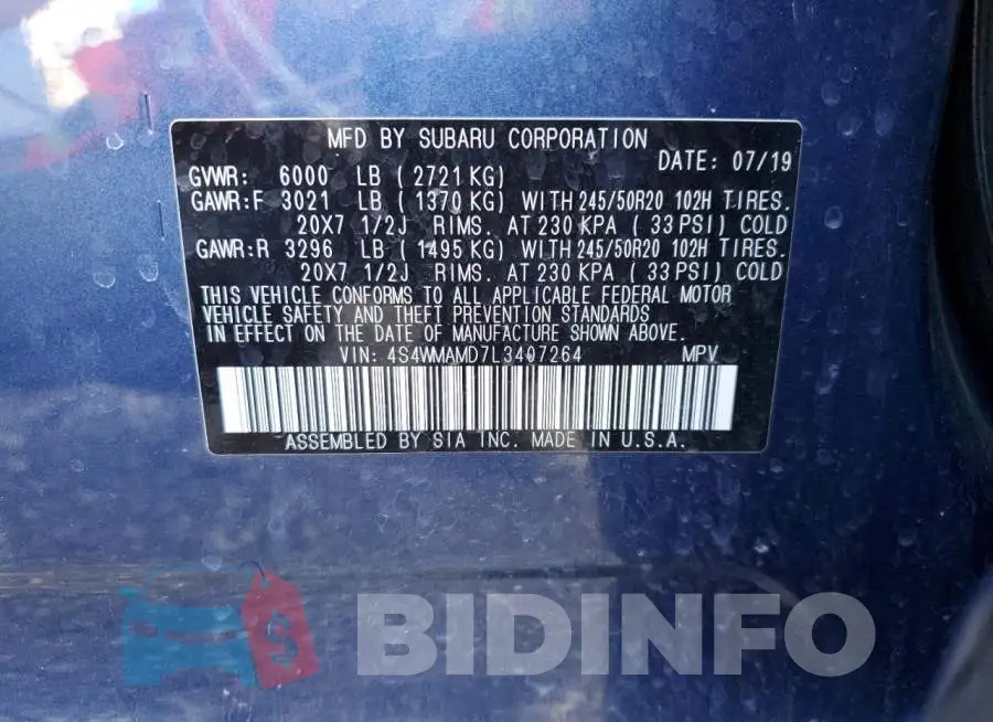 4S4WMAMD7L3407264 Photo# 13