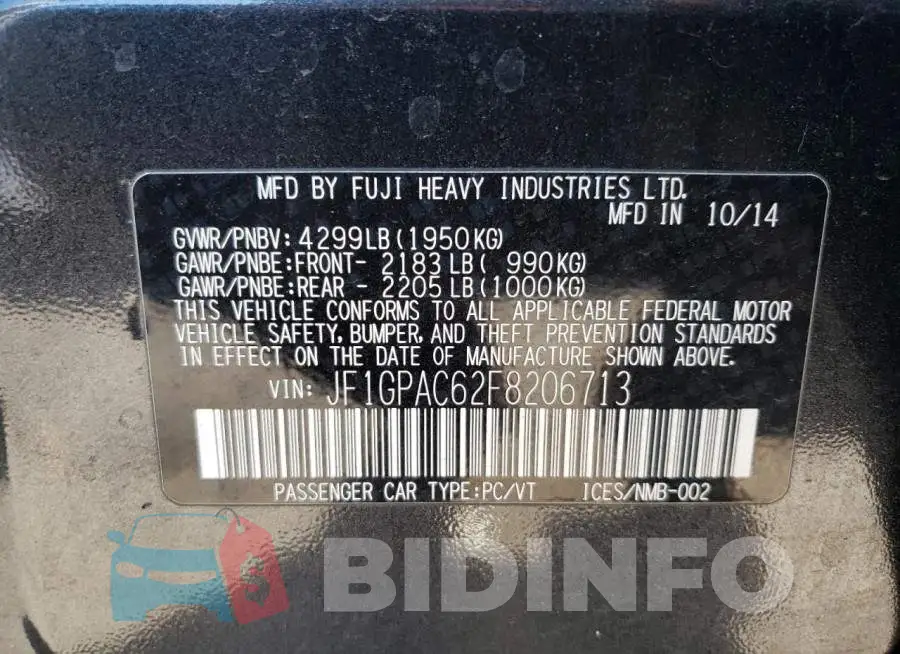 JF1GPAC62F8206713 Photo# 12