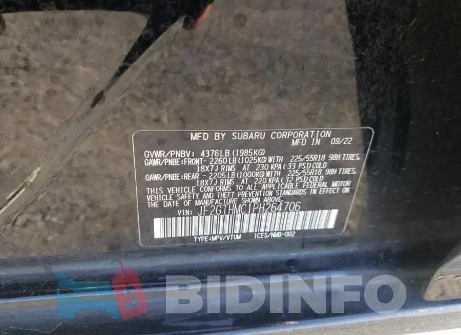 JF2GTHMC1PH264706 Photo# 13