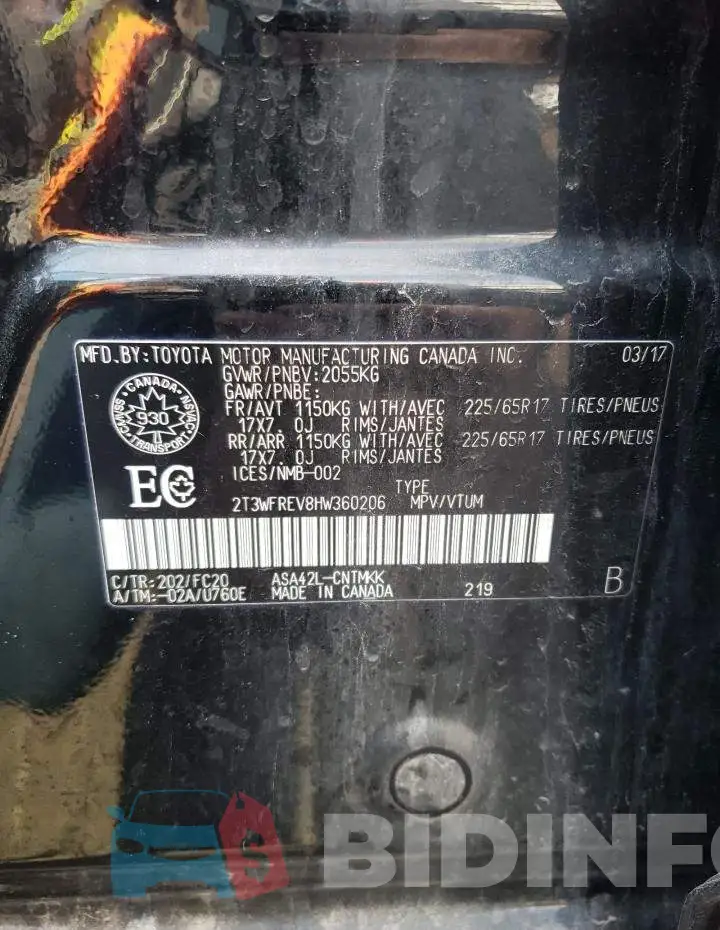 2T3WFREV8HW360206 Photo# 13