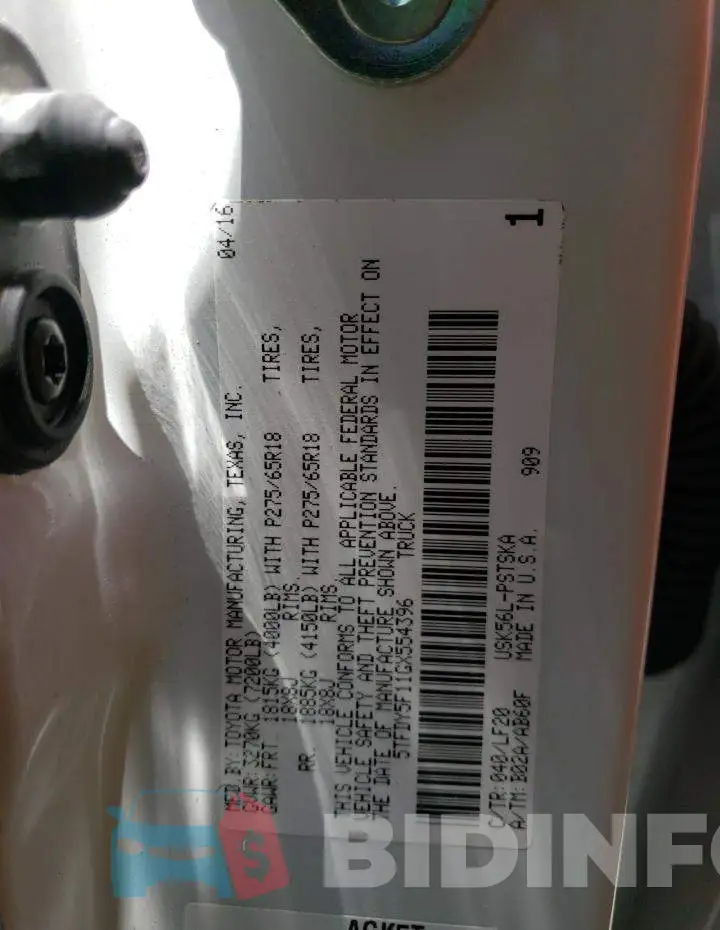5TFDY5F11GX554396 Photo# 12