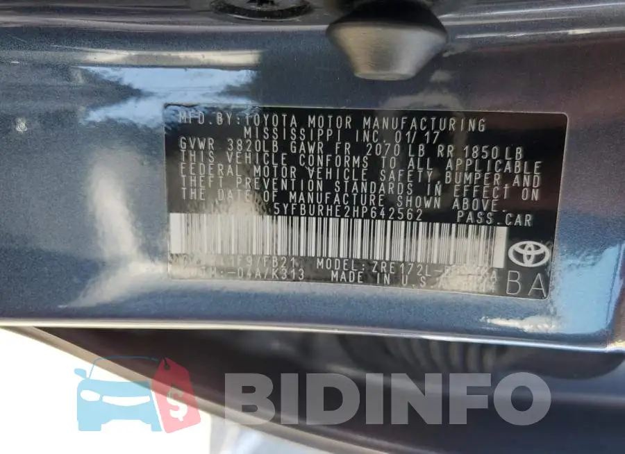 5YFBURHE2HP642562 Photo# 12
