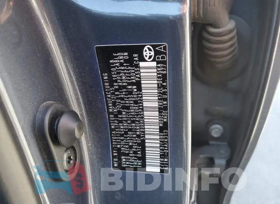 5YFBURHE5GP442242 Photo# 12