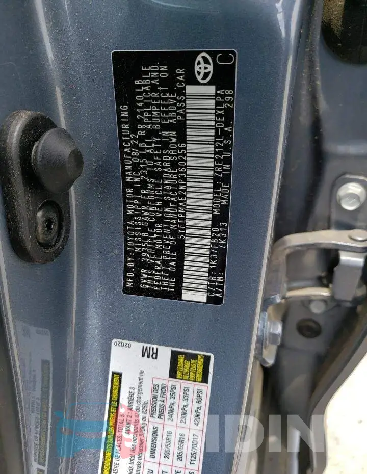 5YFEPMAE2NP360256 Photo# 12
