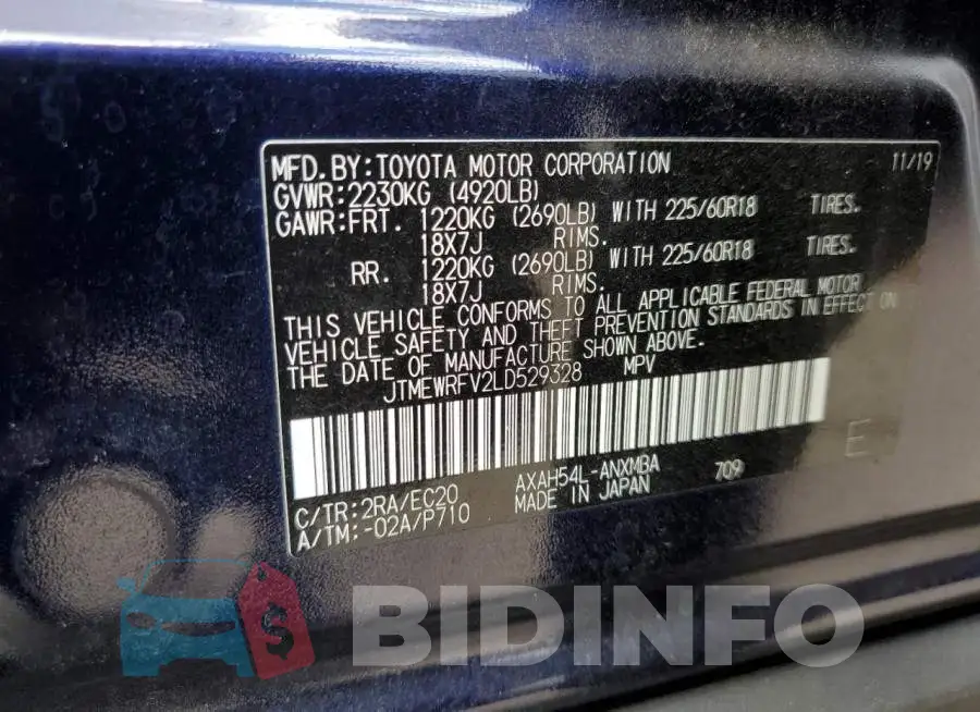 JTMEWRFV2LD529328 Photo# 14
