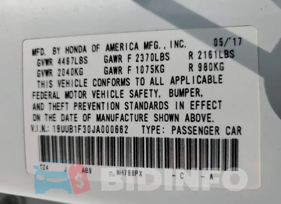 19UUB1F30JA000662 Photo# 13
