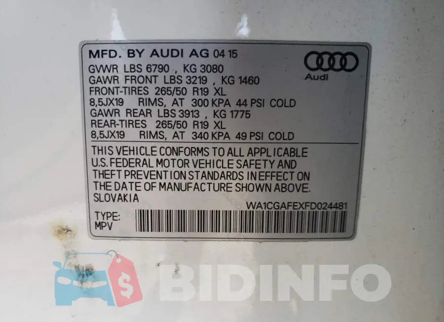 WA1CGAFEXFD024481 Photo# 13