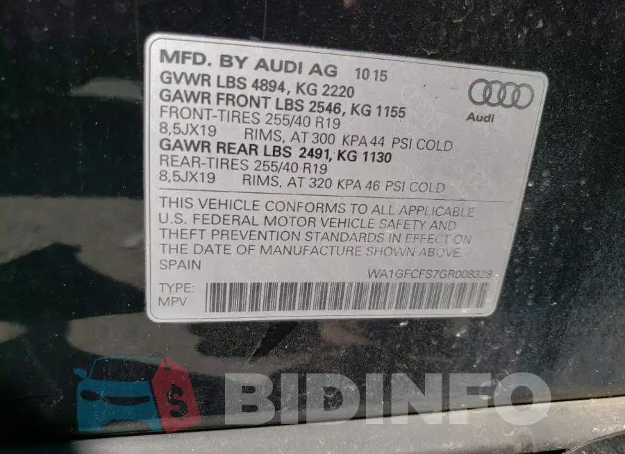 WA1GFCFS7GR008328 Photo# 13