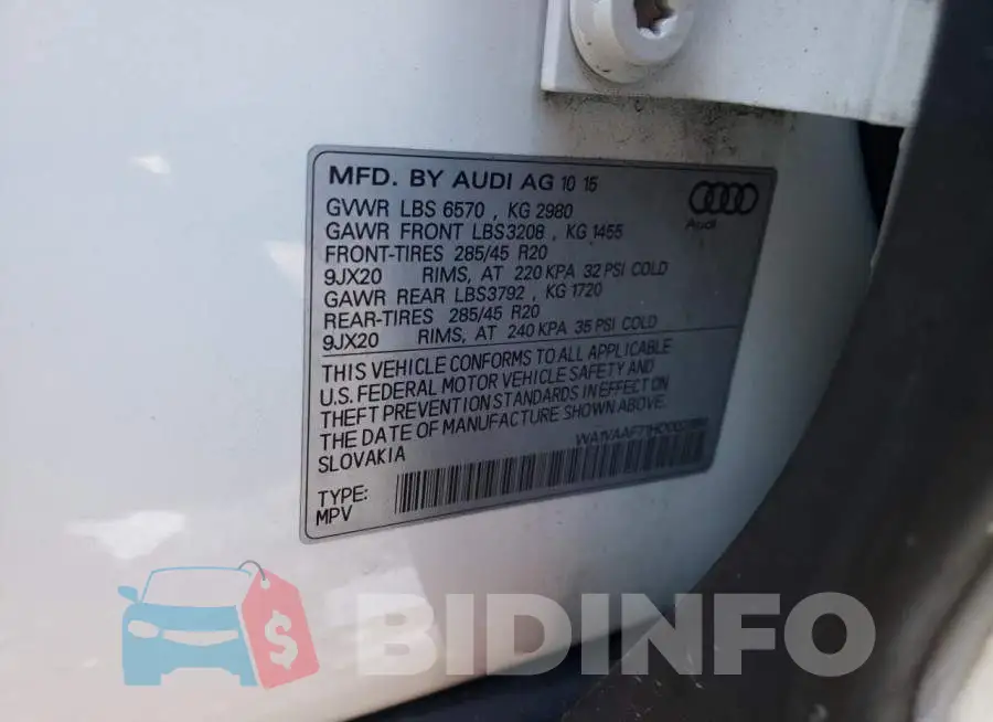 WA1VAAF71HD002884 Photo# 12