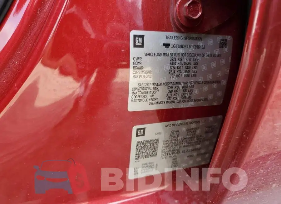 1GTU9DEL6LZ256452 Photo# 12