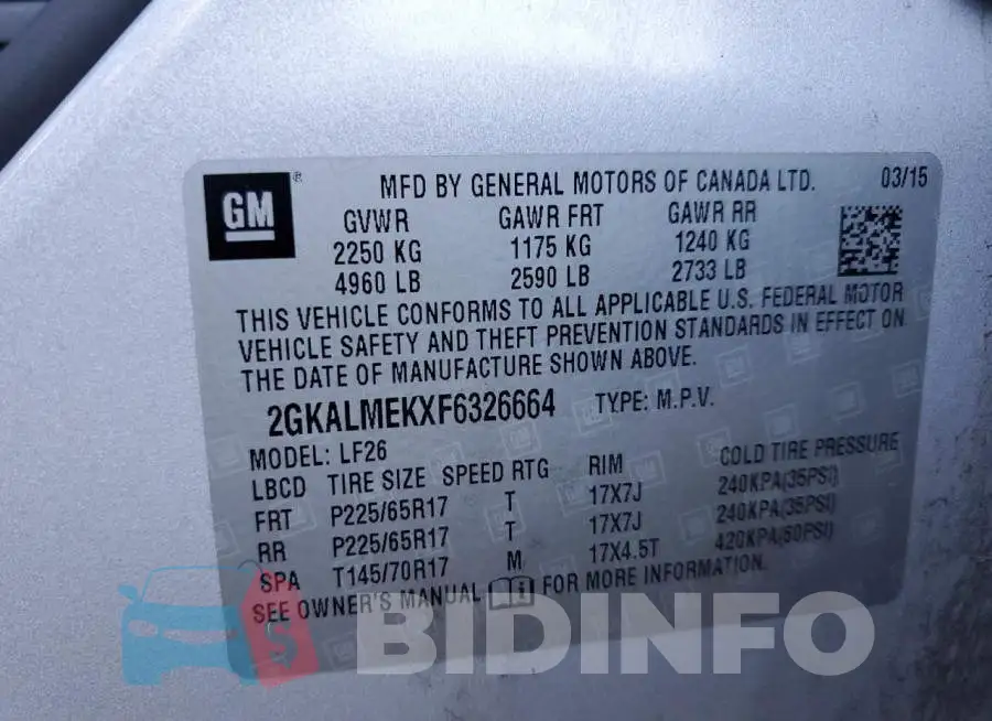 2GKALMEKXF6326664 Photo# 13