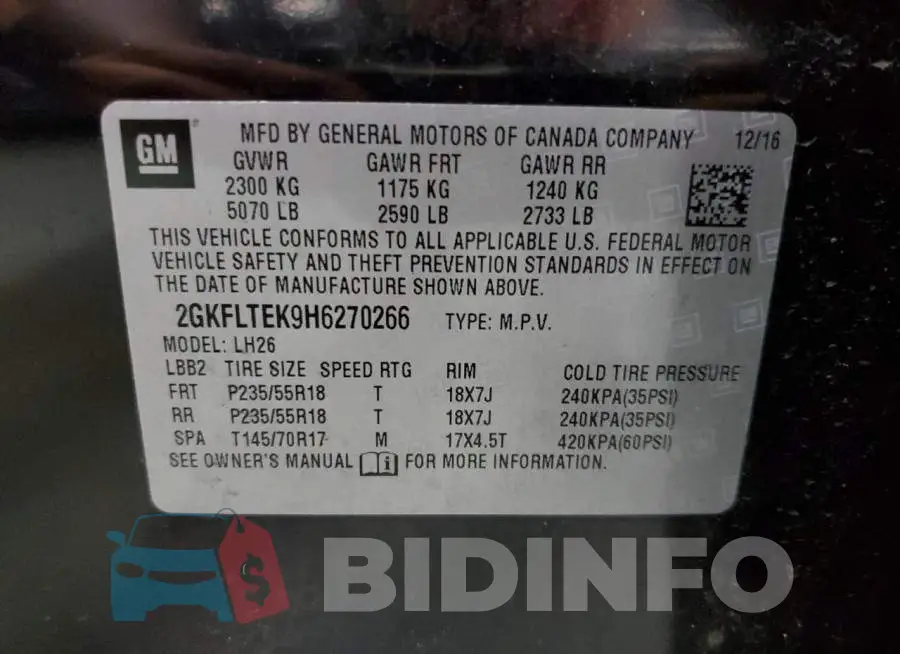 2GKFLTEK9H6270266 Photo# 12