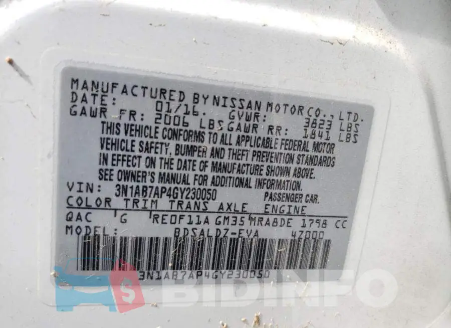 3N1AB7AP4GY230050 Photo# 13