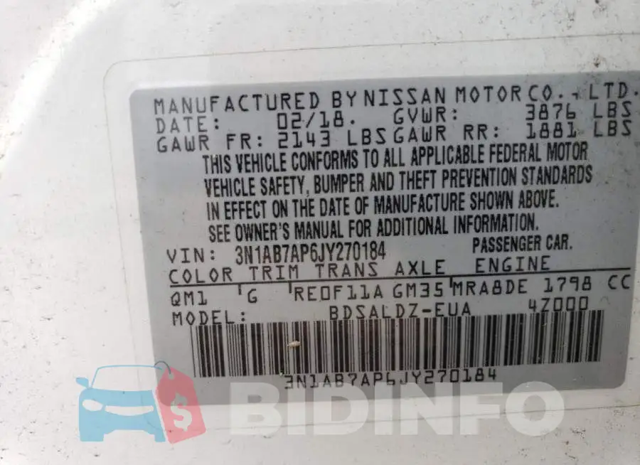 3N1AB7AP6JY270184 Photo# 12