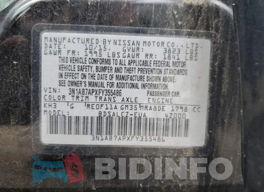 3N1AB7APXFY355486 Photo# 12