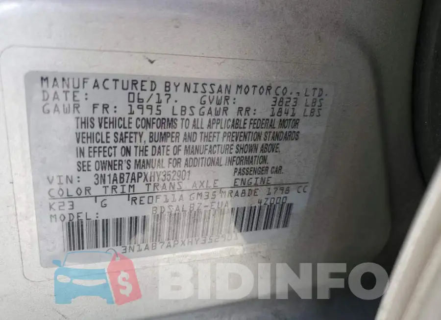3N1AB7APXHY352901 Photo# 12