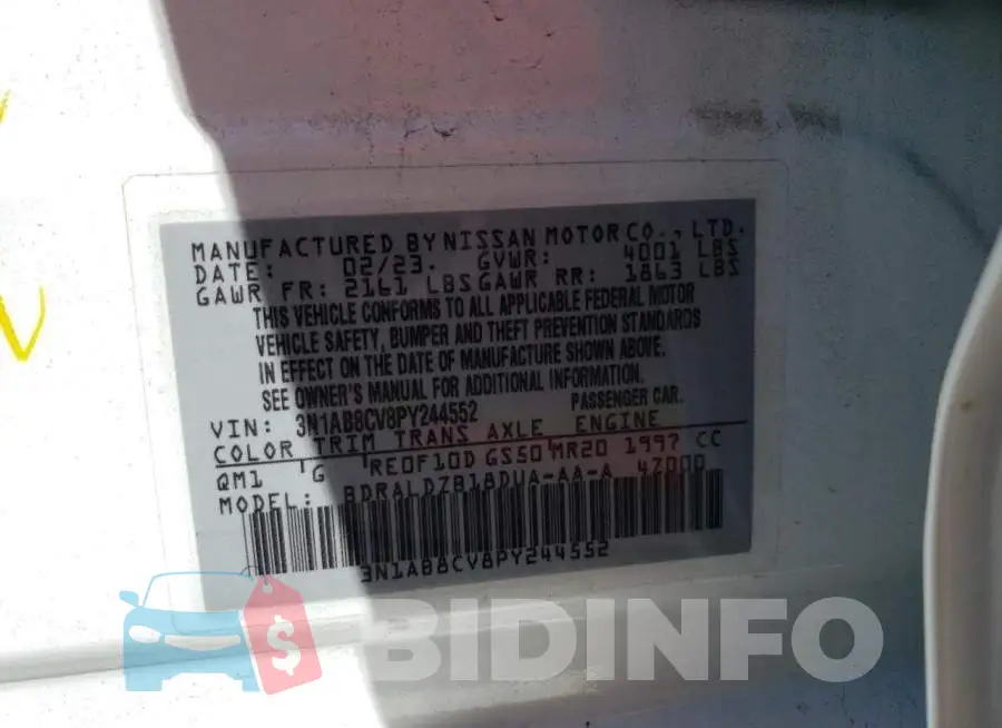 3N1AB8CV8PY244552 Photo# 12