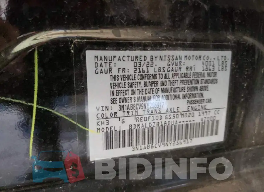 3N1AB8CV9NY256917 Photo# 12