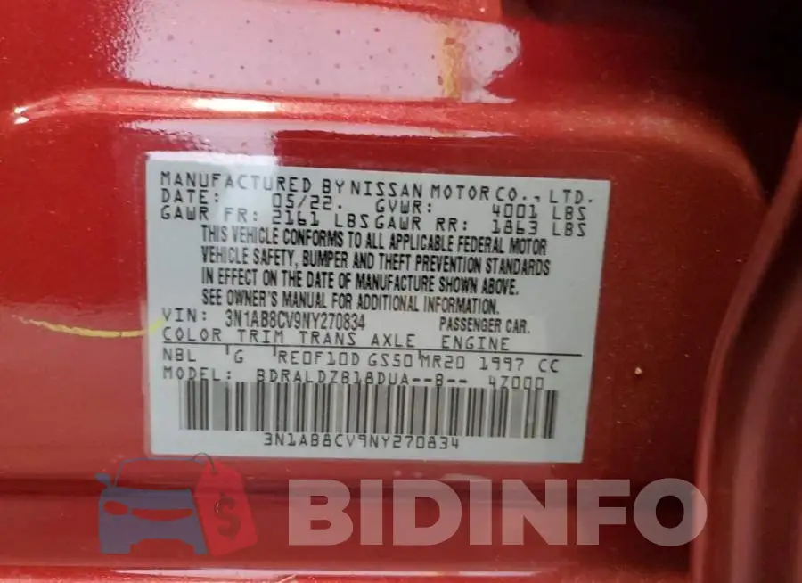 3N1AB8CV9NY270834 Photo# 12
